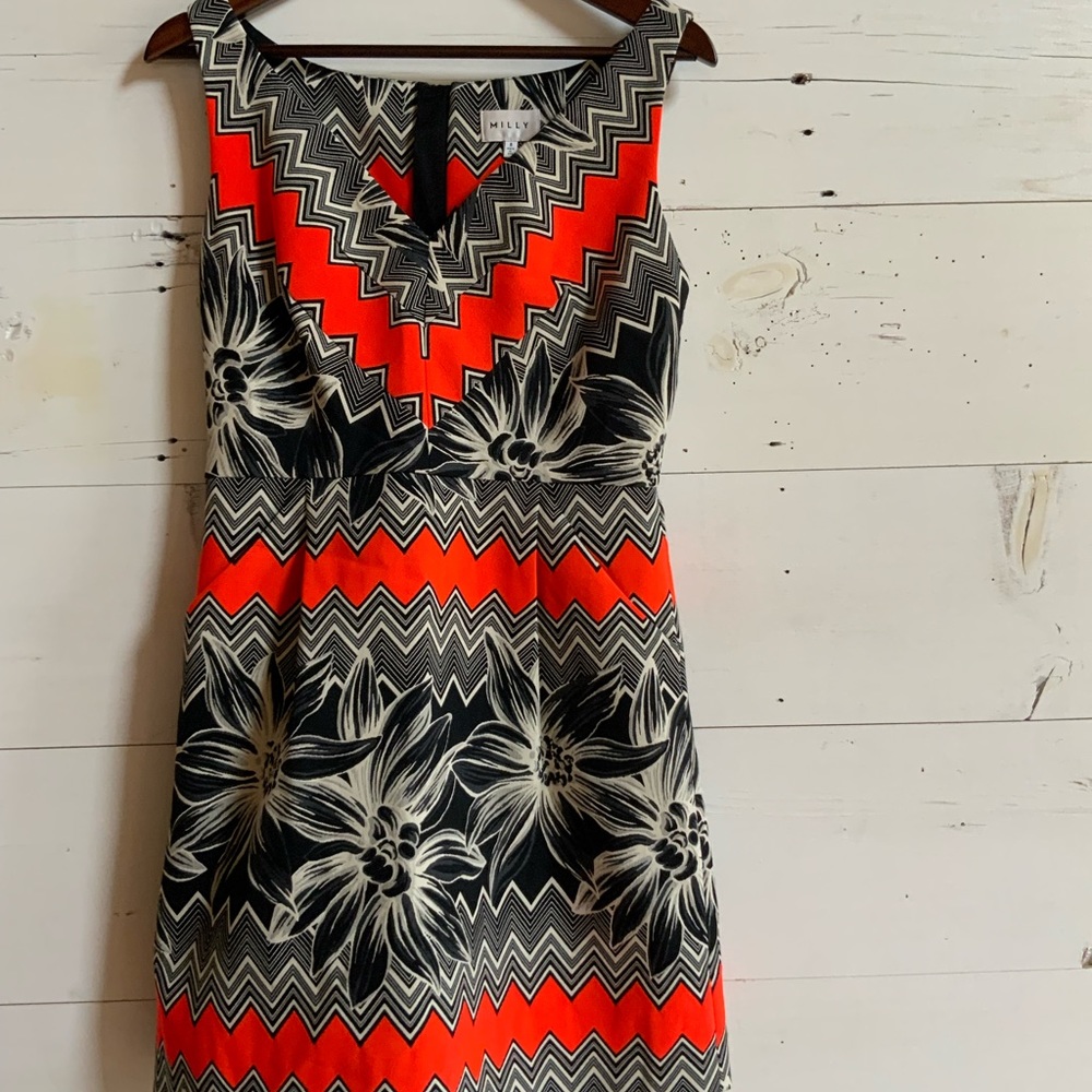 Milly knee length office / cocktail party dress, size 8